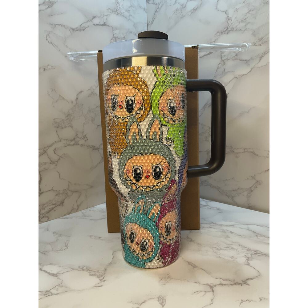 40oz Rhinestone Labubu Tumbler